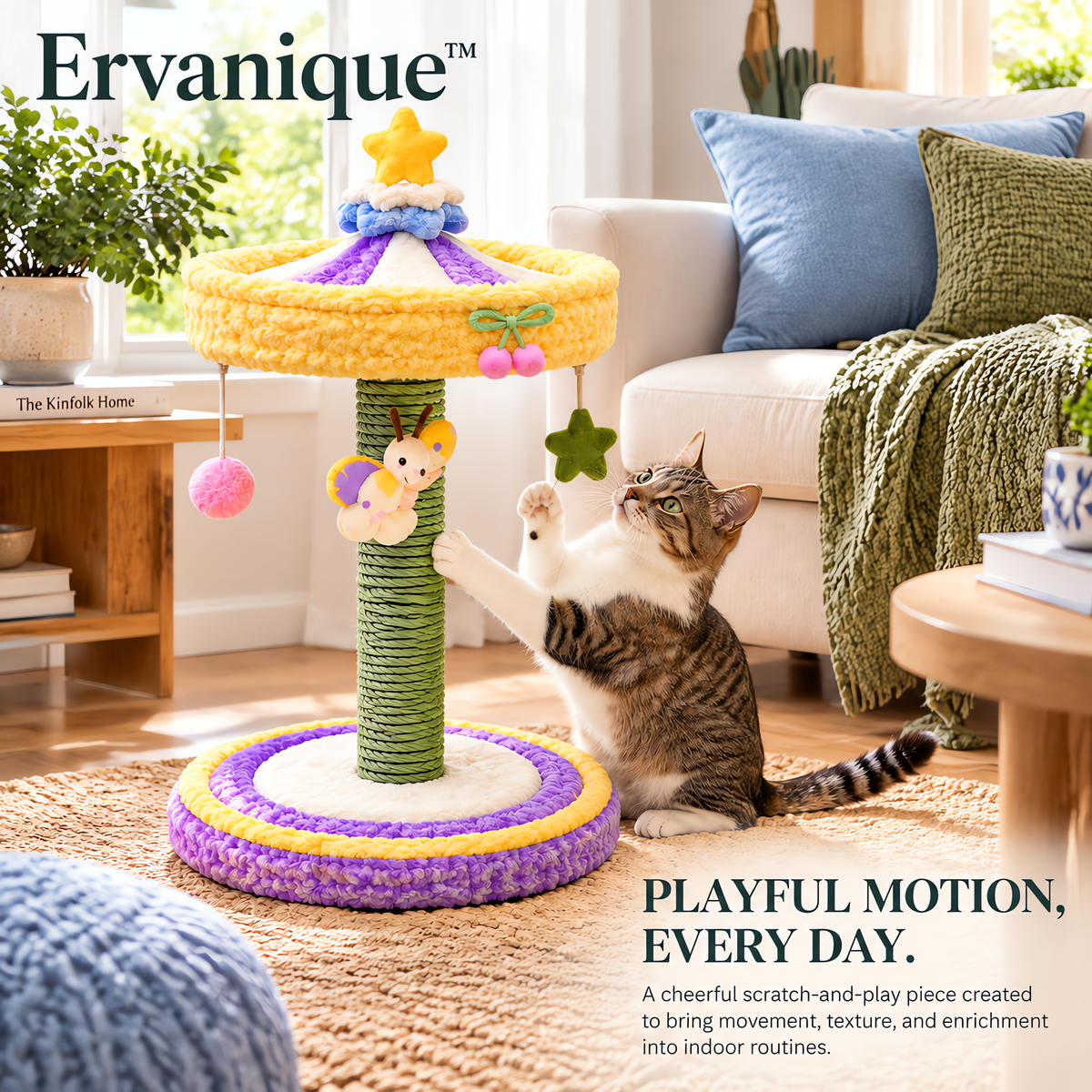 Ervanique™ Star Carousel Cat Scratcher