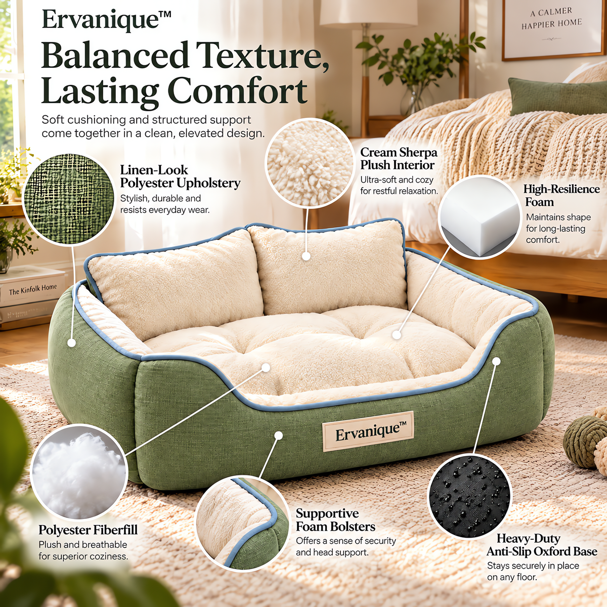 Ervanique™ Sage Comfort Bolster Sofa Bed