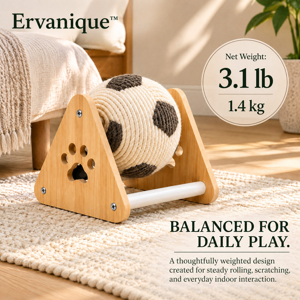 Ervanique™ Paw Roll Interactive Cat Toy