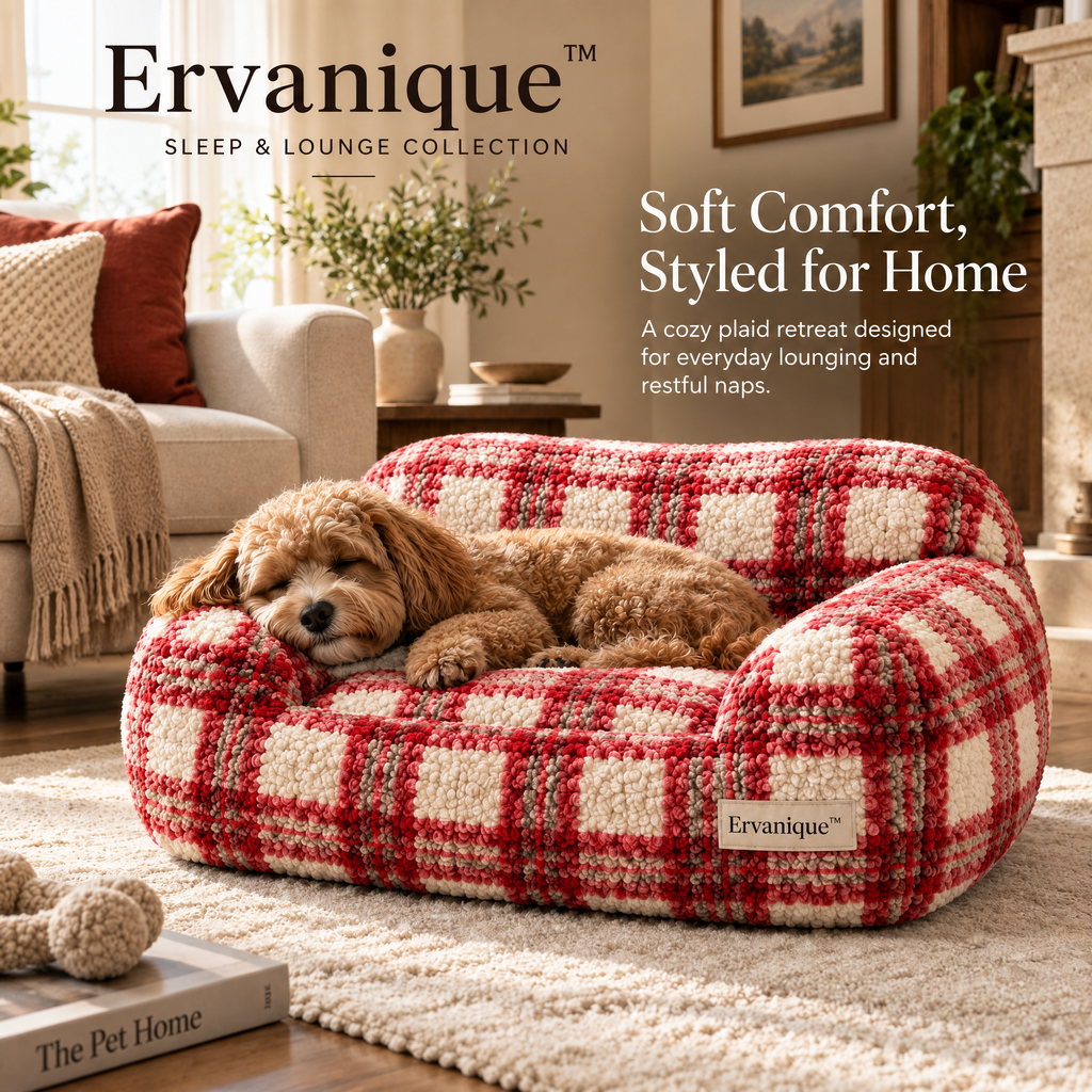 Ervanique™ Cozy Plaid Lounge Sofa Bed
