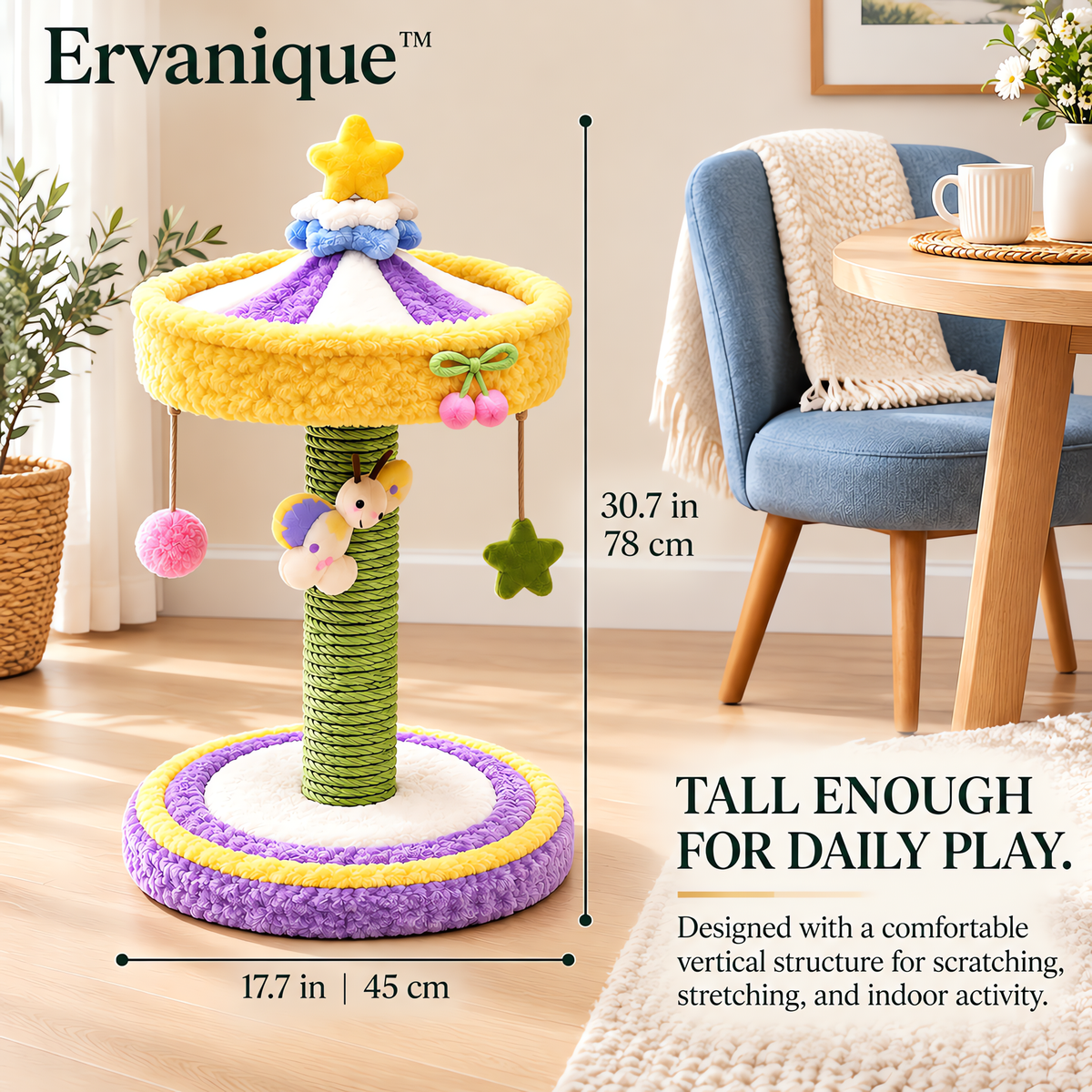 Ervanique™ Star Carousel Cat Scratcher