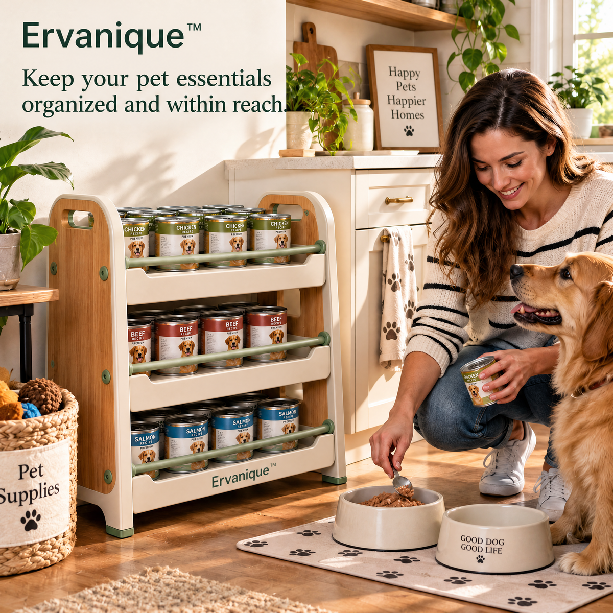 Ervanique™ Pet Food Can Organizer Rack