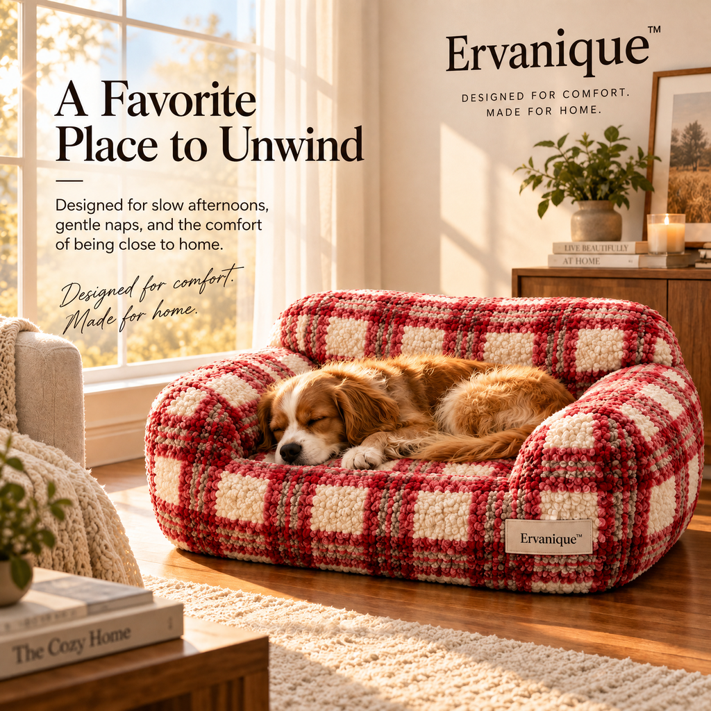 Ervanique™ Cozy Plaid Lounge Sofa Bed