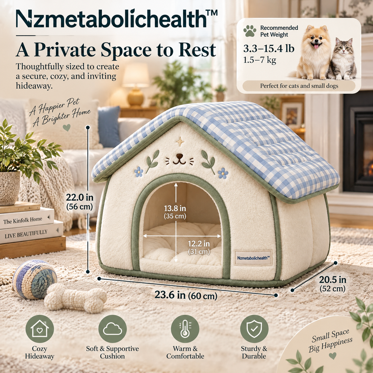 Nzmetabolichealth™ Cottage Retreat Pet House