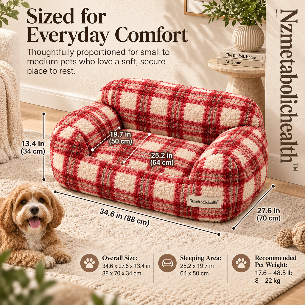 Nzmetabolichealth™ Cozy Plaid Lounge Sofa Bed