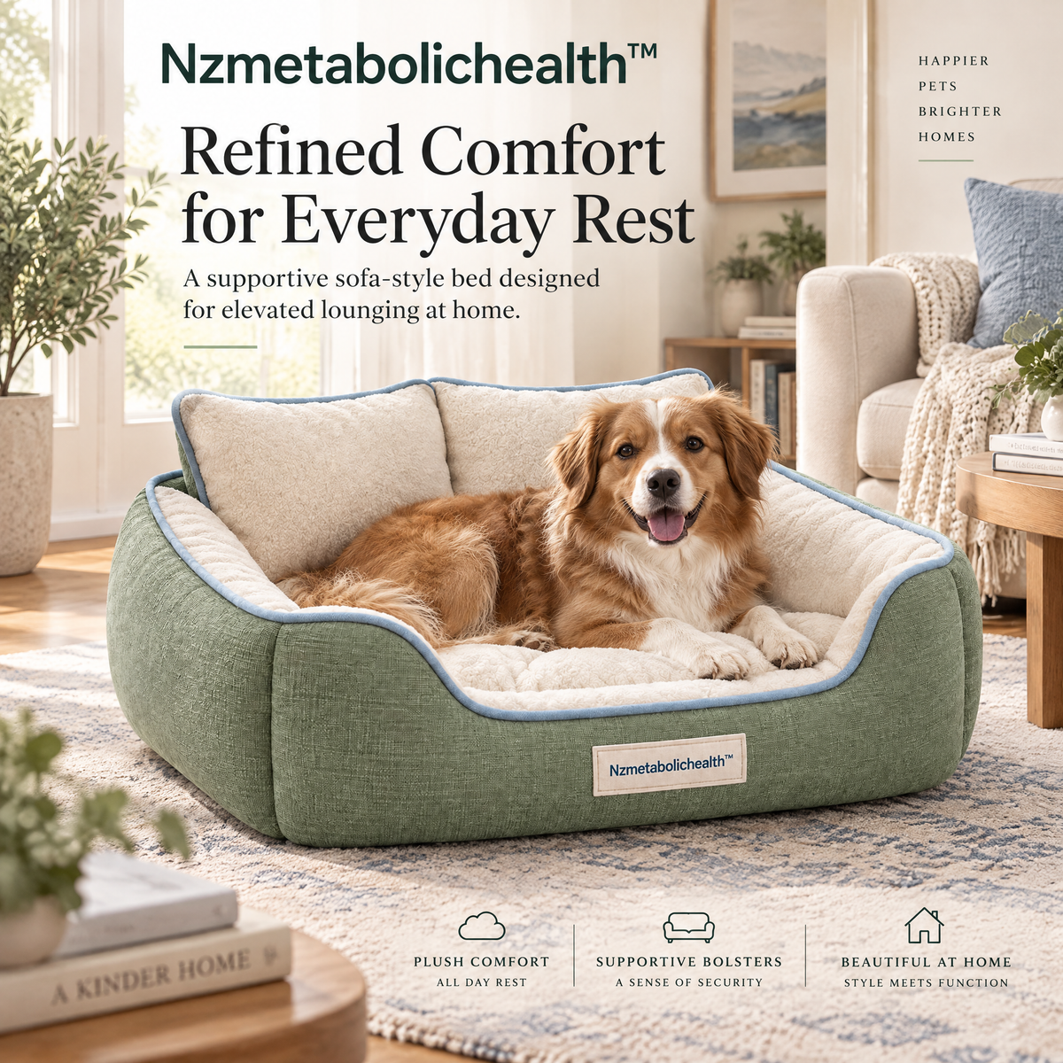 Nzmetabolichealth™ Sage Comfort Bolster Sofa Bed