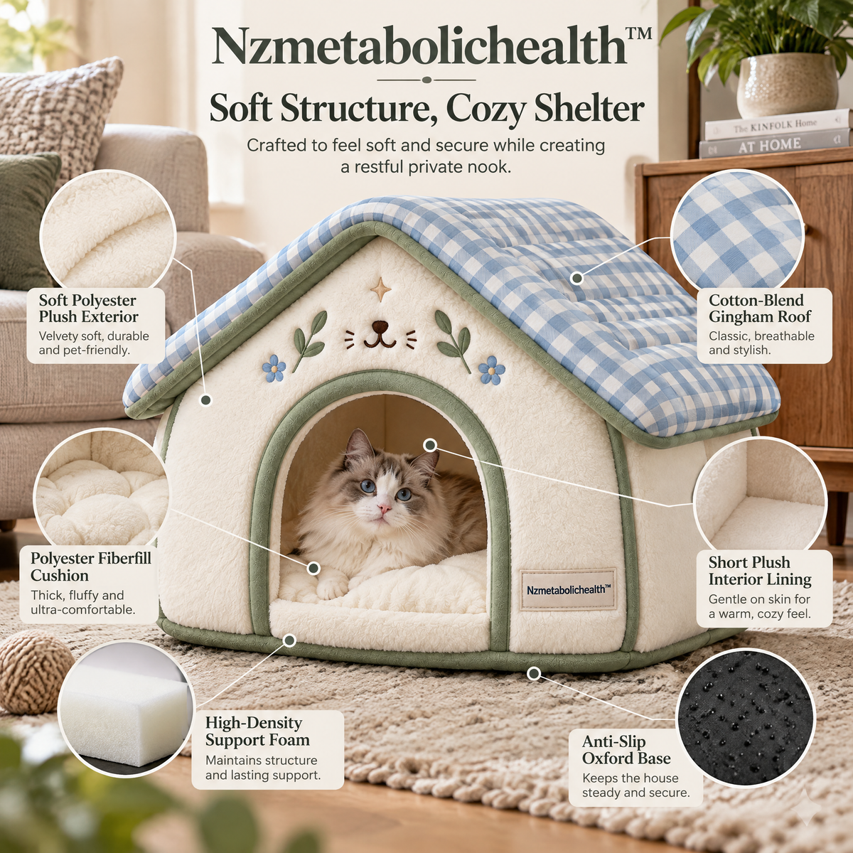 Nzmetabolichealth™ Cottage Retreat Pet House