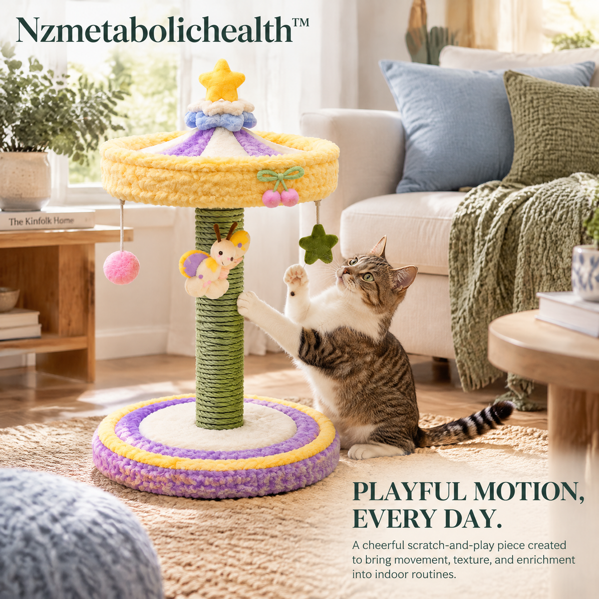 Nzmetabolichealth™ Star Carousel Cat Scratcher
