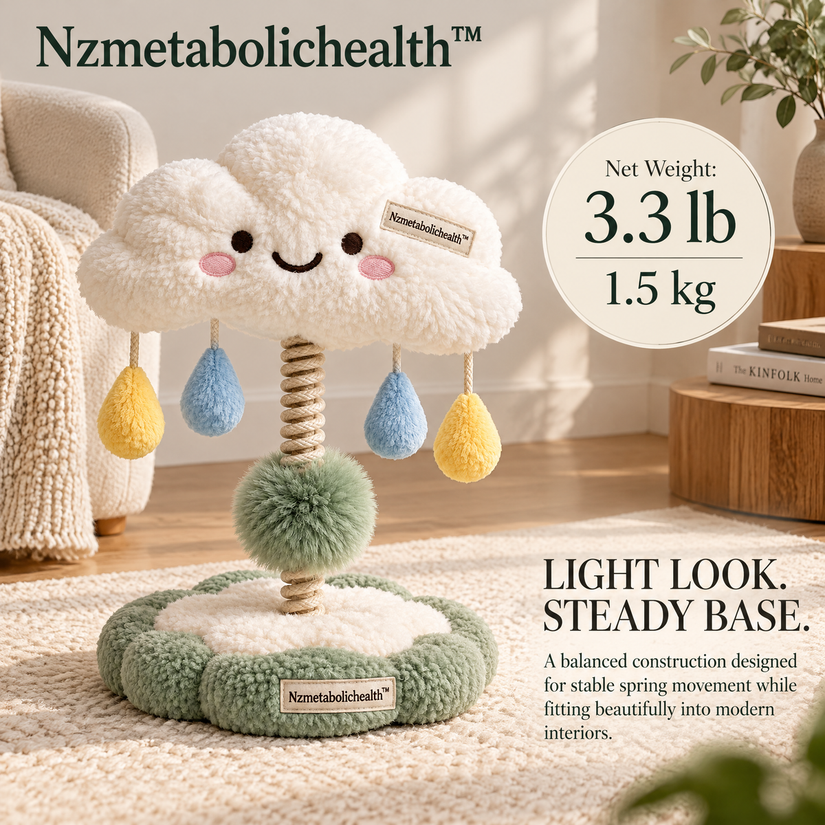 Nzmetabolichealth™ Happy Cloud Spring Play Toy