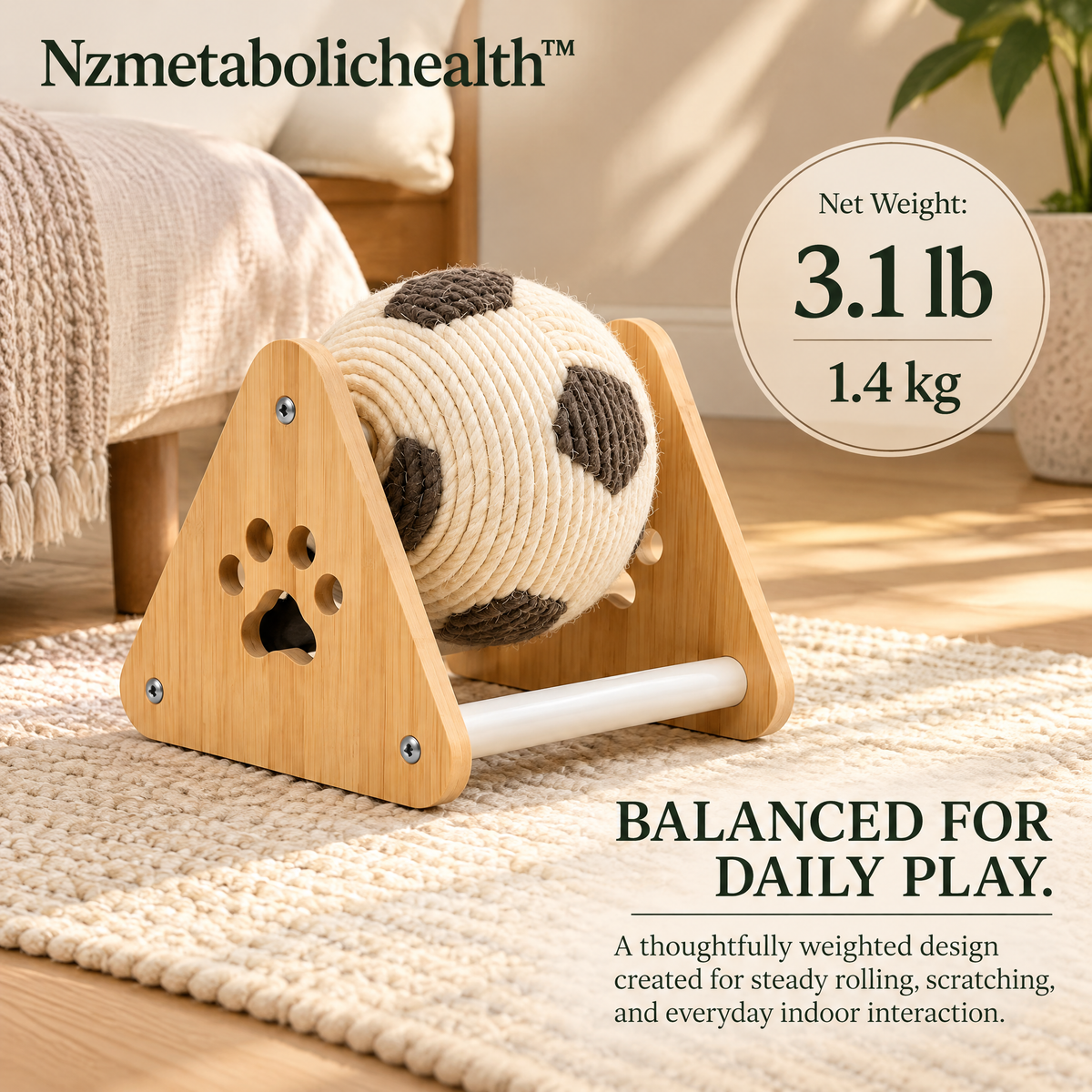 Nzmetabolichealth™ Paw Roll Interactive Cat Toy