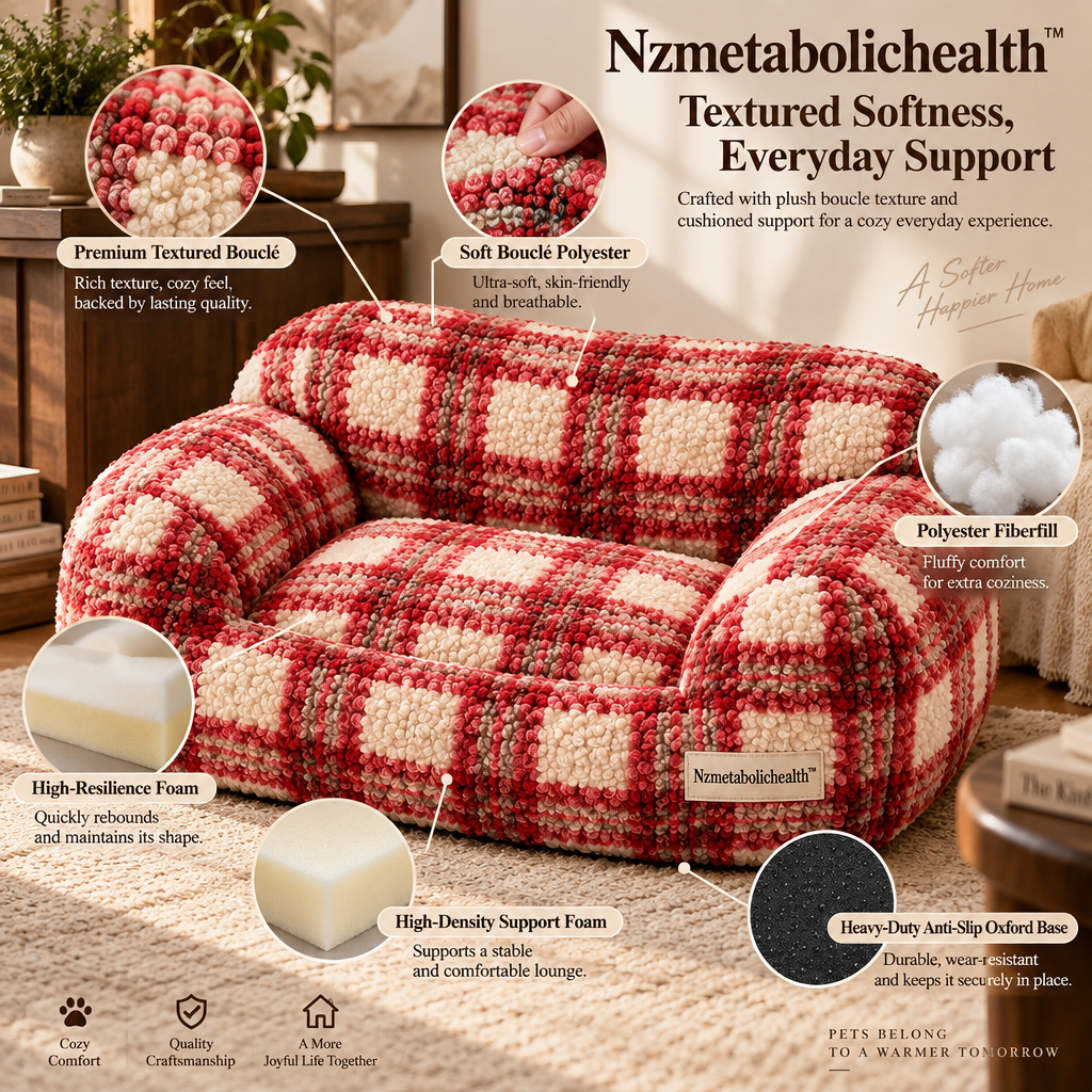 Nzmetabolichealth™ Cozy Plaid Lounge Sofa Bed