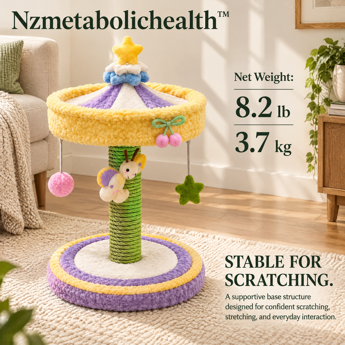 Nzmetabolichealth™ Star Carousel Cat Scratcher